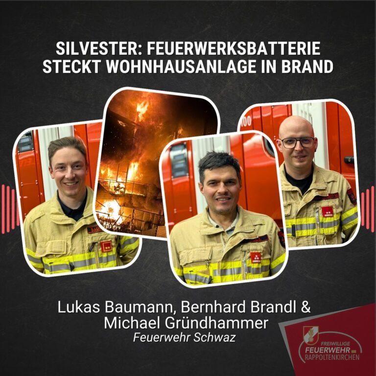 #106: Silvester: Feuerwerksbatterie steckt Wohnhausanlage in Brand